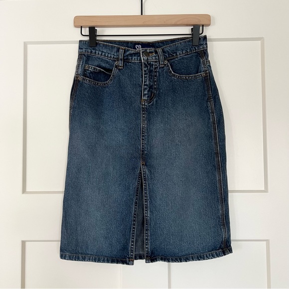 Y2K Jean Midi Skirt - Picture 1 of 3